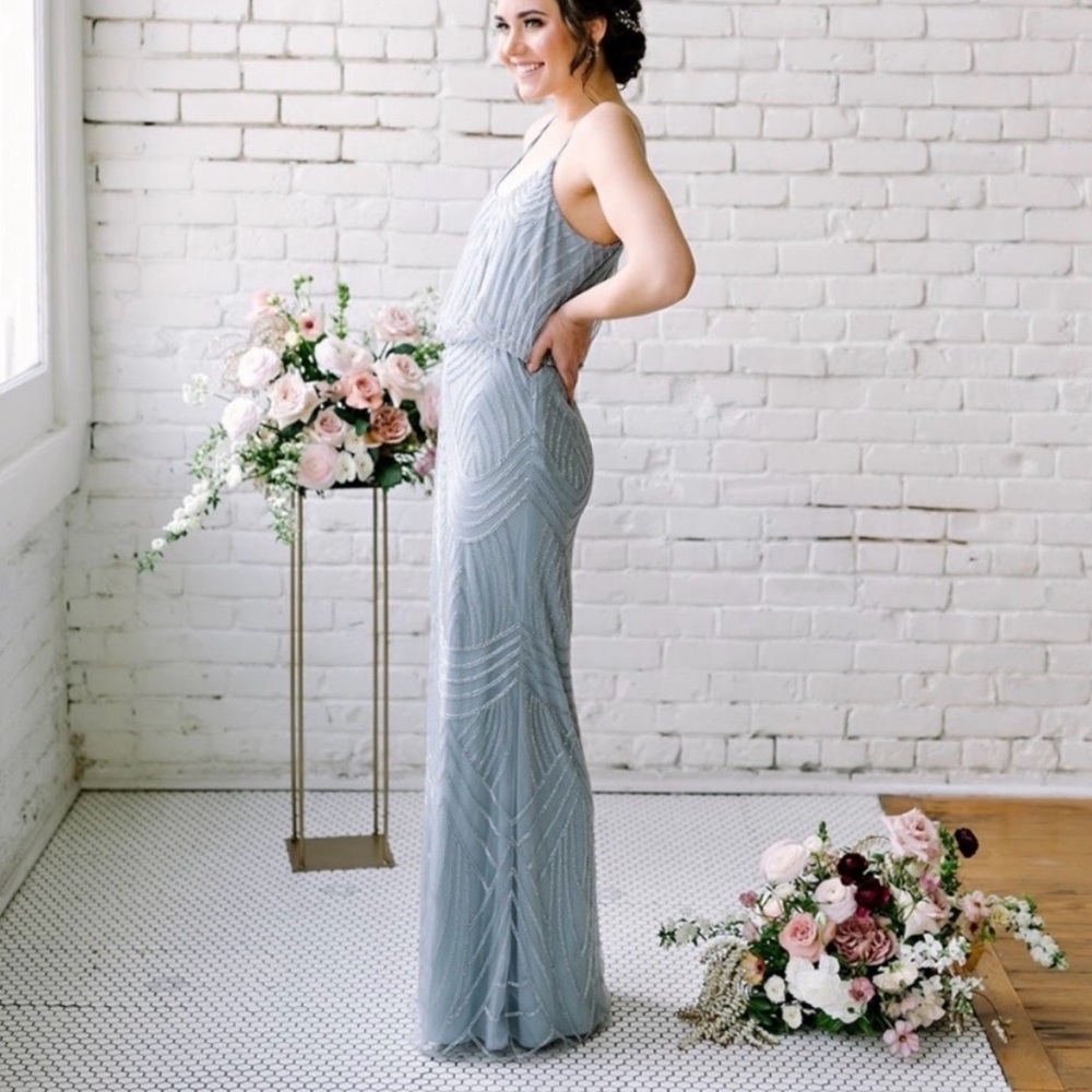 Revelry Gray Beaded Dress